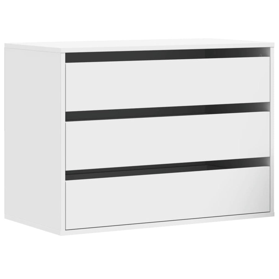 Ladekast 80x41x58 cm bewerkt hout wit