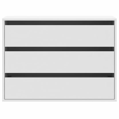 Ladekast 80x41x58 cm bewerkt hout wit