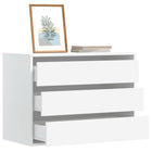 Chest of drawers 80x41x58 cm engineered wood white
