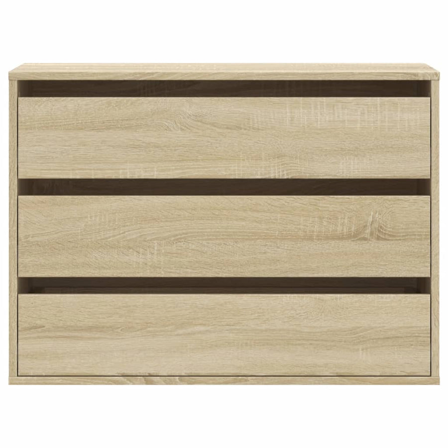 Ladekast 80x41x58 cm bewerkt hout sonoma eikenkleurig