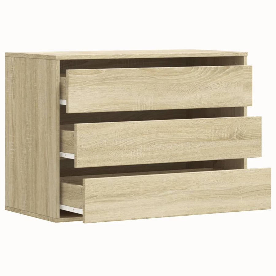Ladekast 80x41x58 cm bewerkt hout sonoma eikenkleurig