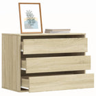 Ladekast 80x41x58 cm bewerkt hout sonoma eiken