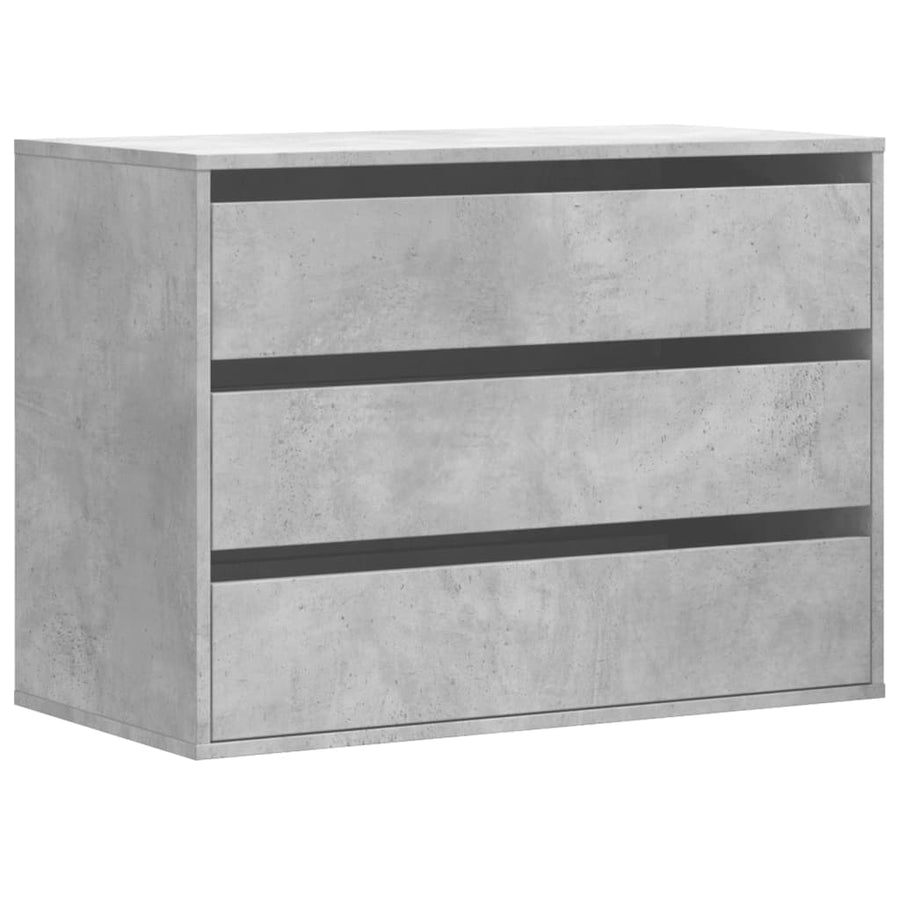Ladekast 80x41x58 cm bewerkt hout betongrijs