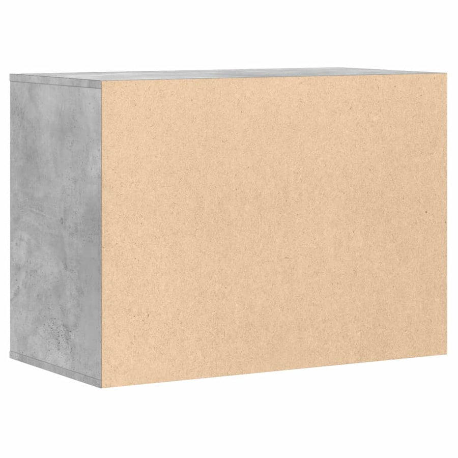 Ladekast 80x41x58 cm bewerkt hout betongrijs