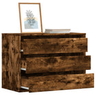 Chest of drawers 80x41x58 cm engineered wood smoked oak