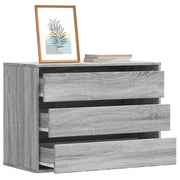 Ladekast 80x41x58 cm bewerkt hout grijs