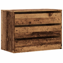 Ladekast 80x41x58 cm bewerkt hout oud houtkleurig
