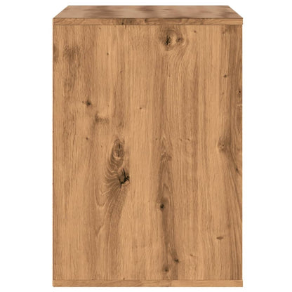Ladekast 80x41x58 cm bewerkt hout artisanaal eikenkleurig