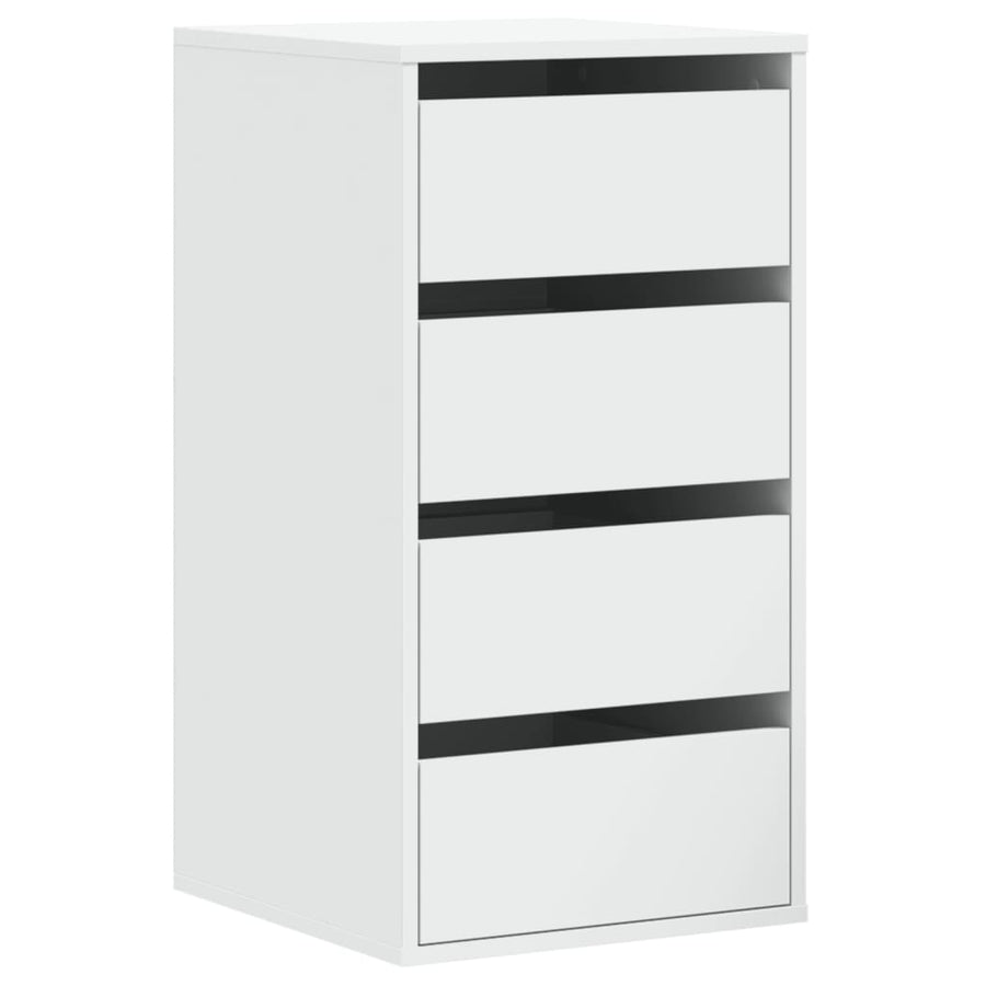 Ladekast 40x41x76 cm bewerkt hout wit