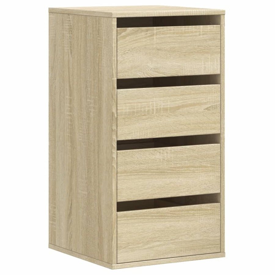Ladekast 40x41x76 cm bewerkt hout sonoma eikenkleurig