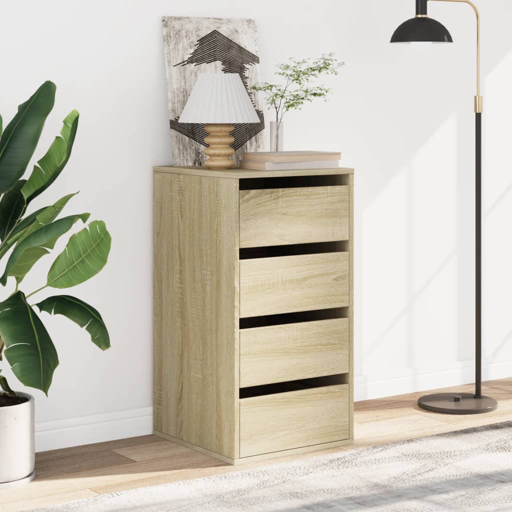 Ladekast 40x41x76 cm bewerkt hout sonoma eikenkleurig