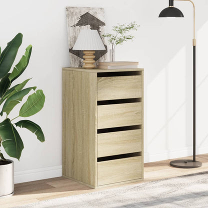 Ladekast 40x41x76 cm bewerkt hout sonoma eikenkleurig