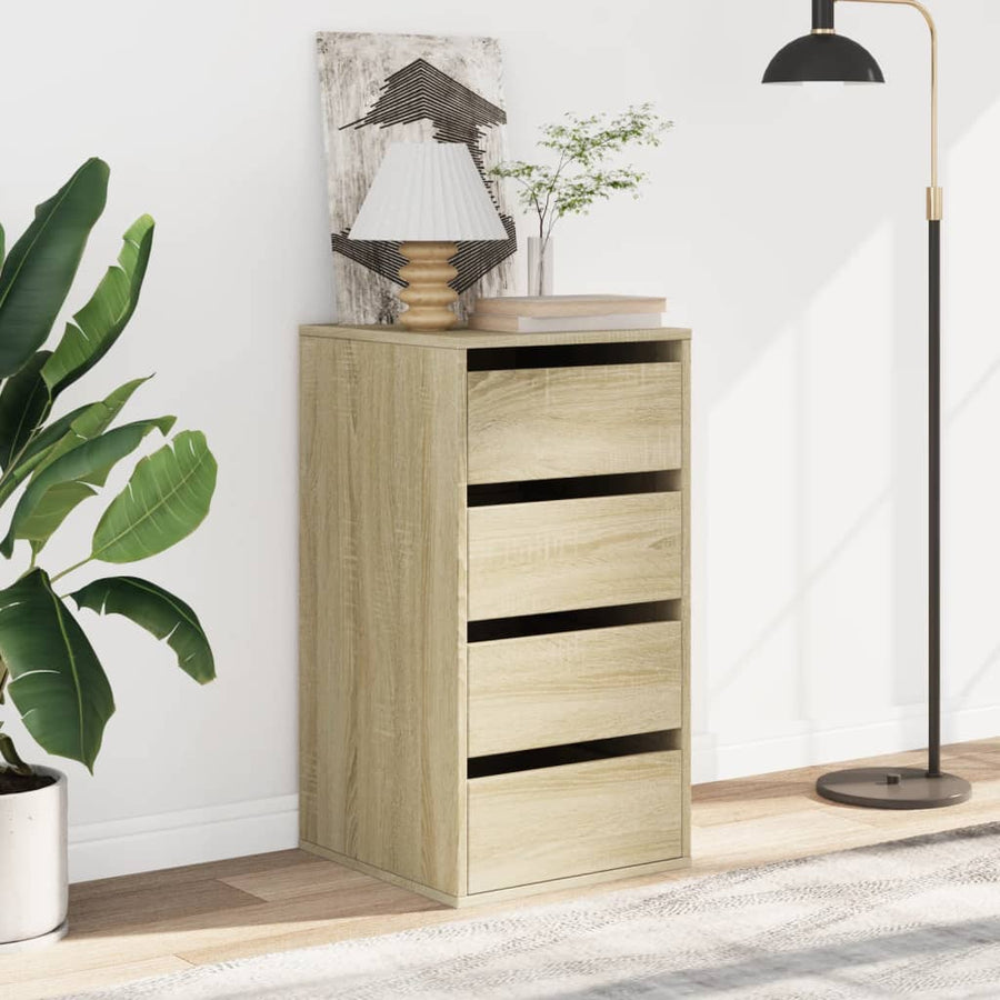 Ladekast 40x41x76 cm bewerkt hout sonoma eikenkleurig