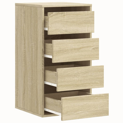 Ladekast 40x41x76 cm bewerkt hout sonoma eikenkleurig