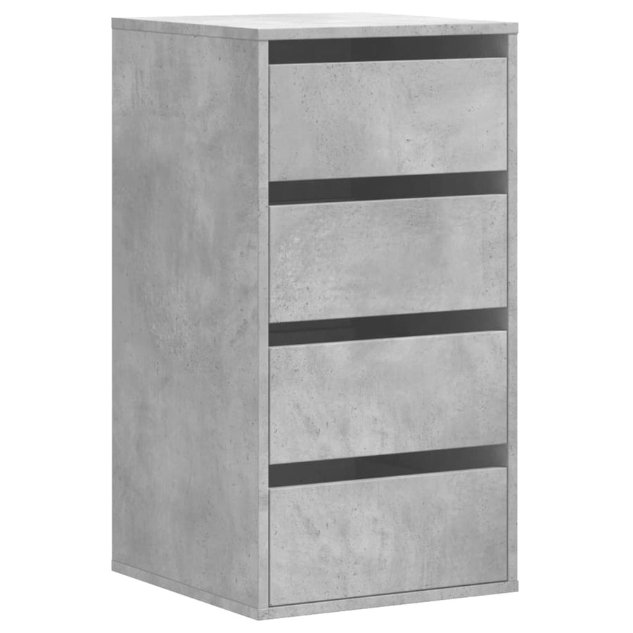 Ladekast 40x41x76 cm bewerkt hout betongrijs