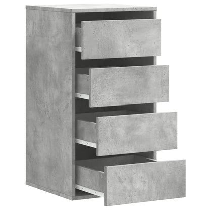 Ladekast 40x41x76 cm bewerkt hout betongrijs