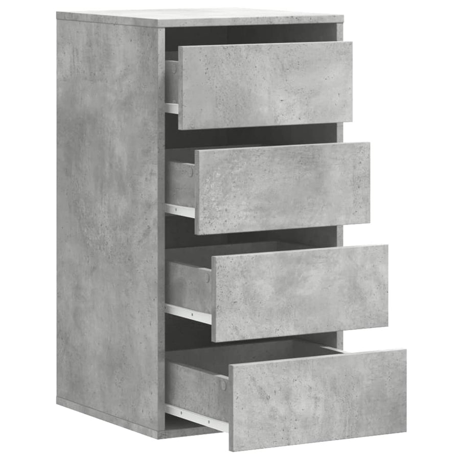 Ladekast 40x41x76 cm bewerkt hout betongrijs