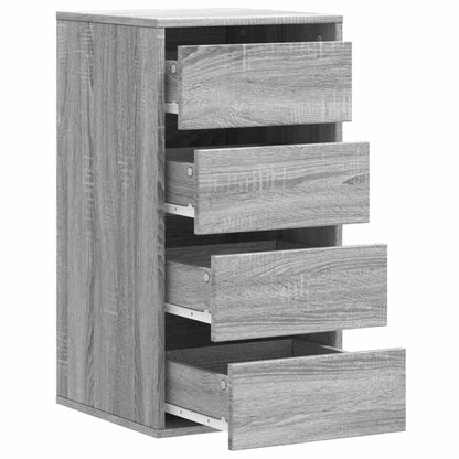Ladekast 40x41x76 cm bewerkt hout grijs sonoma eikenkleurig