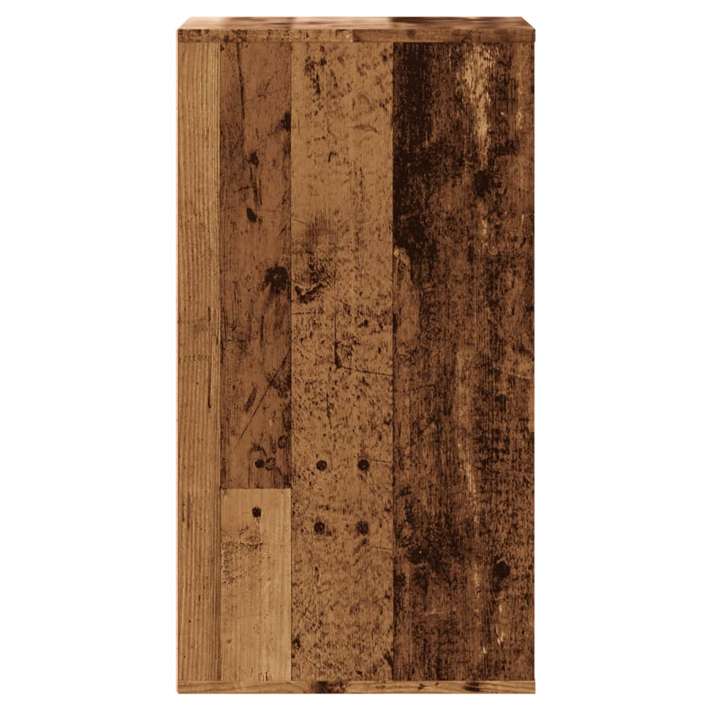 Ladekast 40x41x76 cm bewerkt hout oud houtkleurig