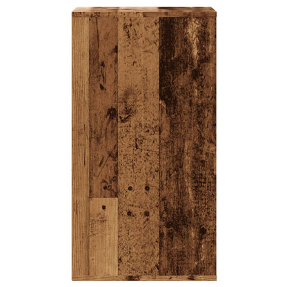Ladekast 40x41x76 cm bewerkt hout oud houtkleurig