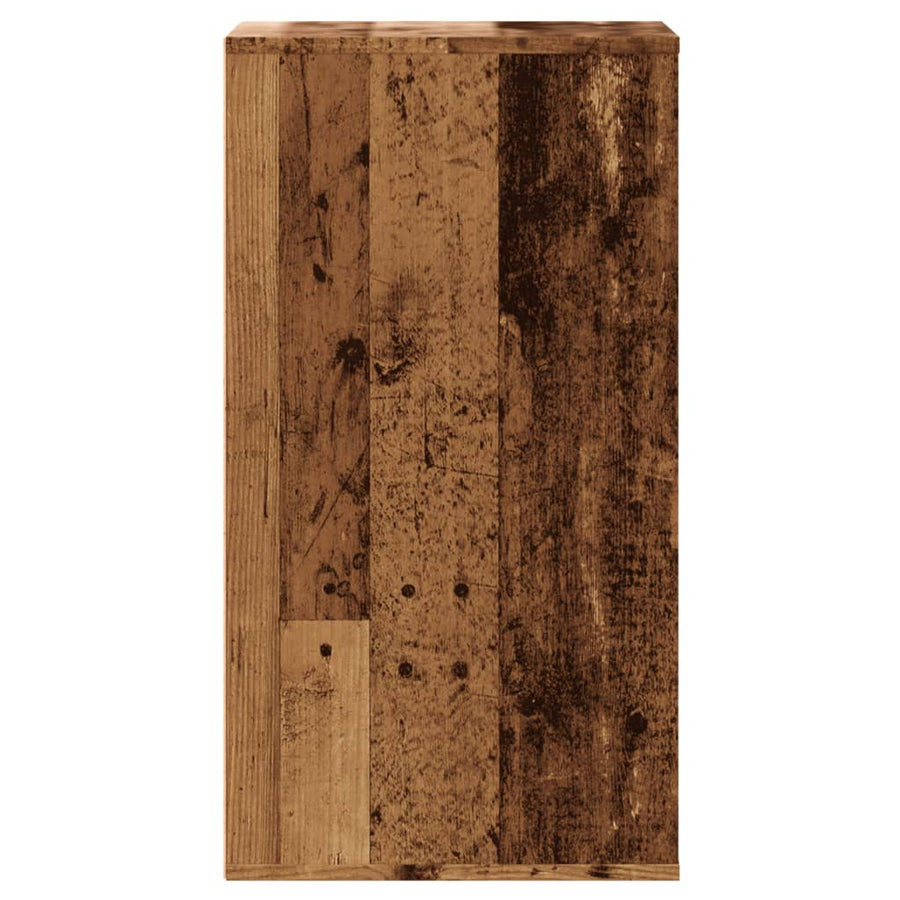 Ladekast 40x41x76 cm bewerkt hout oud houtkleurig