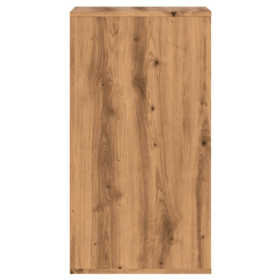 Ladekast 40x41x76 cm bewerkt hout artisanaal eikenkleurig