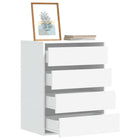 Ladekast 60x41x76 cm wit bewerkt hout