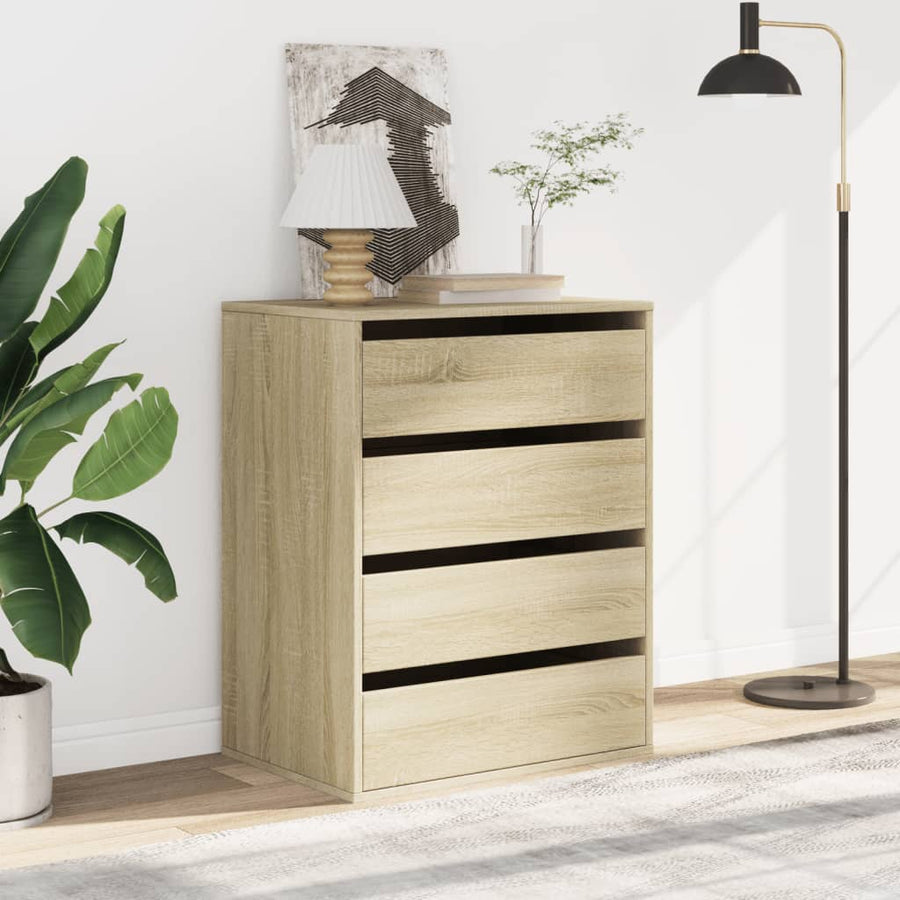Ladekast 60x41x76 cm bewerkt hout sonoma eikenkleurig