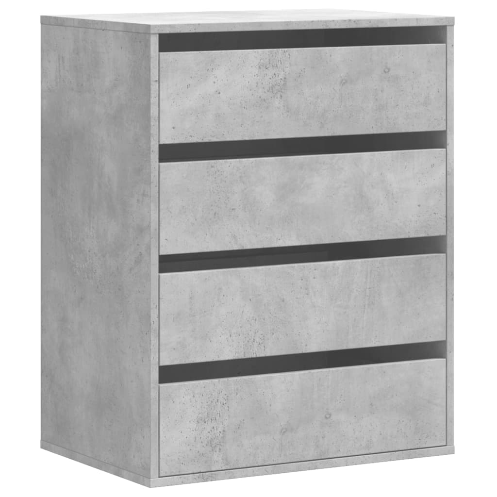 Ladekast 60x41x76 cm bewerkt hout betongrijs