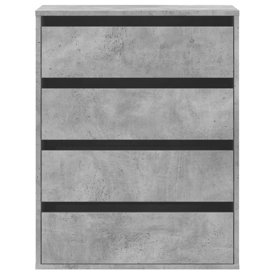 Ladekast 60x41x76 cm bewerkt hout betongrijs
