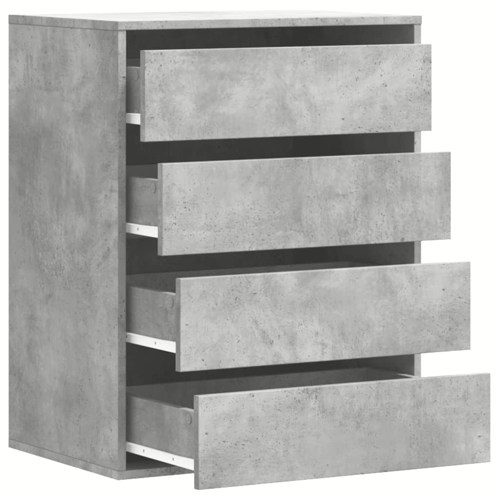 Ladekast 60x41x76 cm bewerkt hout betongrijs