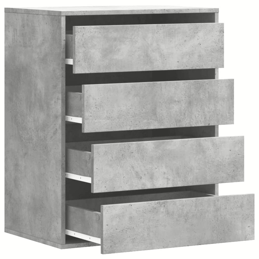 Ladekast 60x41x76 cm bewerkt hout betongrijs