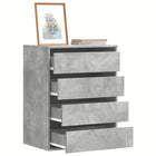 Chest of drawers 60x41x76 cm engineered wood concrete grey