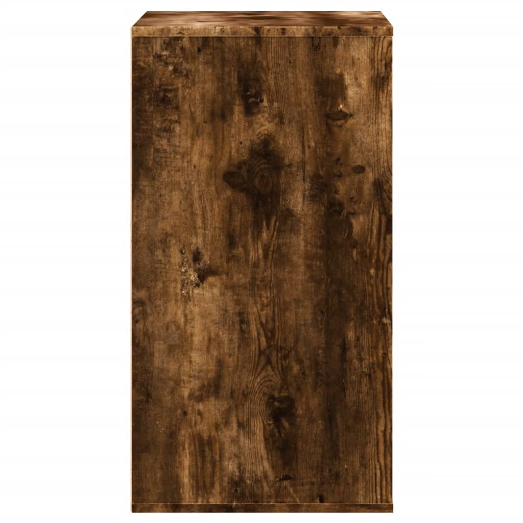 Ladekast 60x41x76 cm bewerkt hout gerookt eikenkleurig
