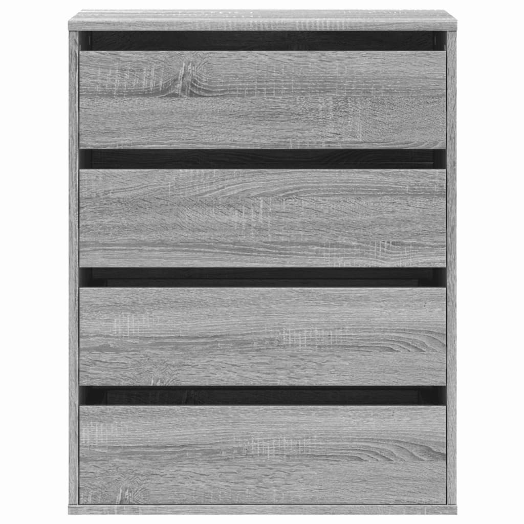 Ladekast 60x41x76 cm bewerkt hout grijs sonoma eikenkleurig