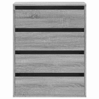 Ladekast 60x41x76 cm bewerkt hout grijs sonoma eikenkleurig