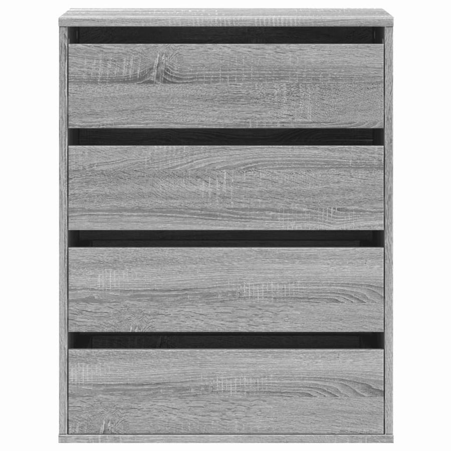 Ladekast 60x41x76 cm bewerkt hout grijs sonoma eikenkleurig