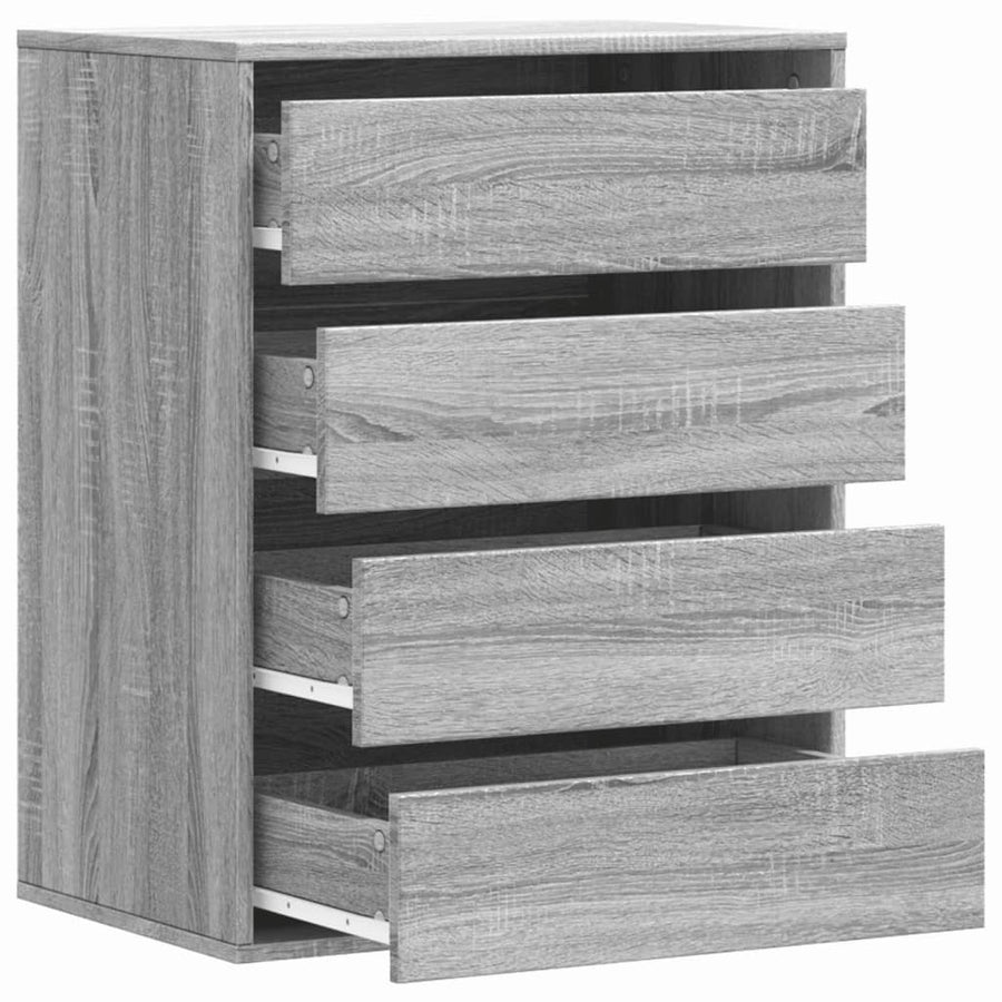 Ladekast 60x41x76 cm bewerkt hout grijs sonoma eikenkleurig