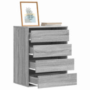 Ladekast 60x41x76 cm bewerkt hout grijs
