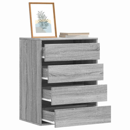 Ladekast 60x41x76 cm bewerkt hout grijs sonoma eikenkleurig