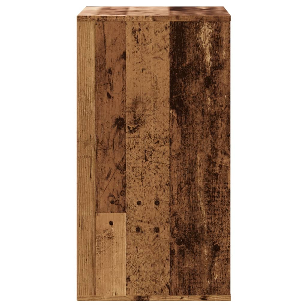 Ladekast 60x41x76 cm bewerkt hout oud houtkleurig