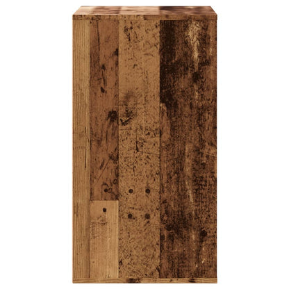 Ladekast 60x41x76 cm bewerkt hout oud houtkleurig