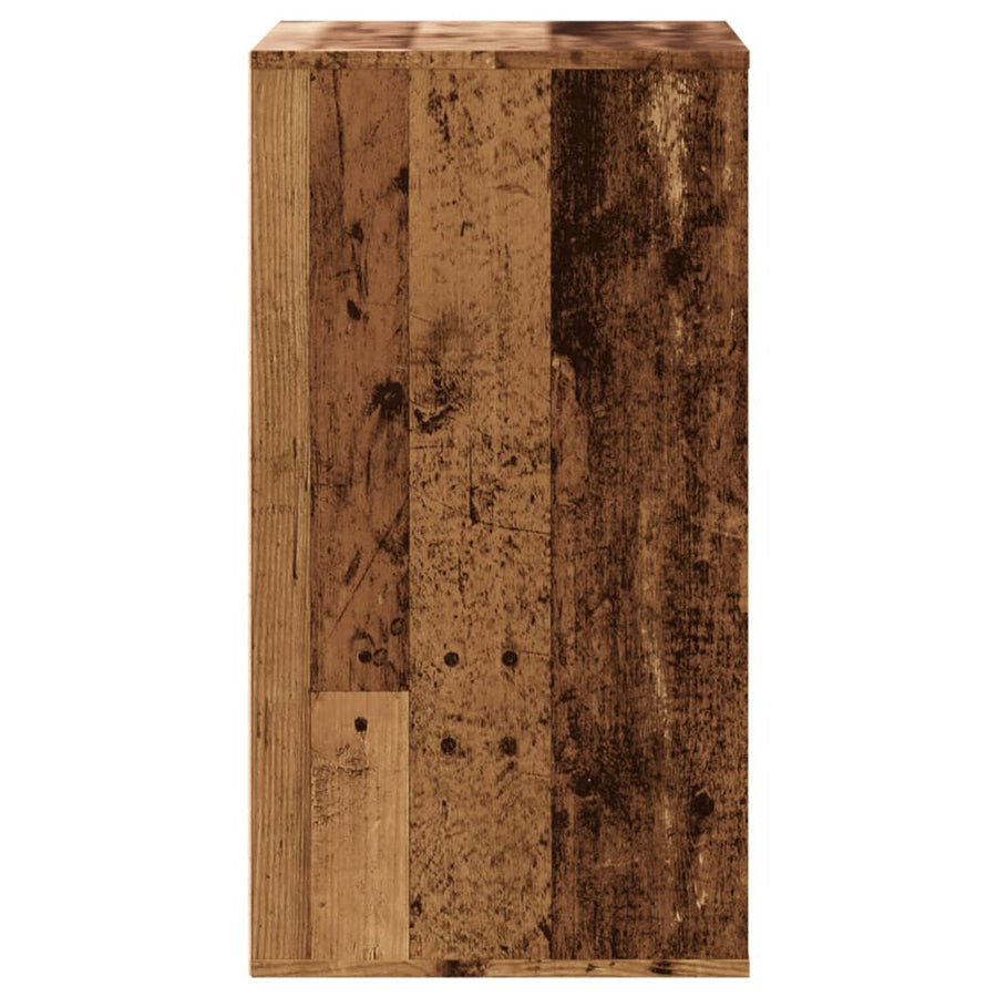 Ladekast 60x41x76 cm bewerkt hout oud houtkleurig