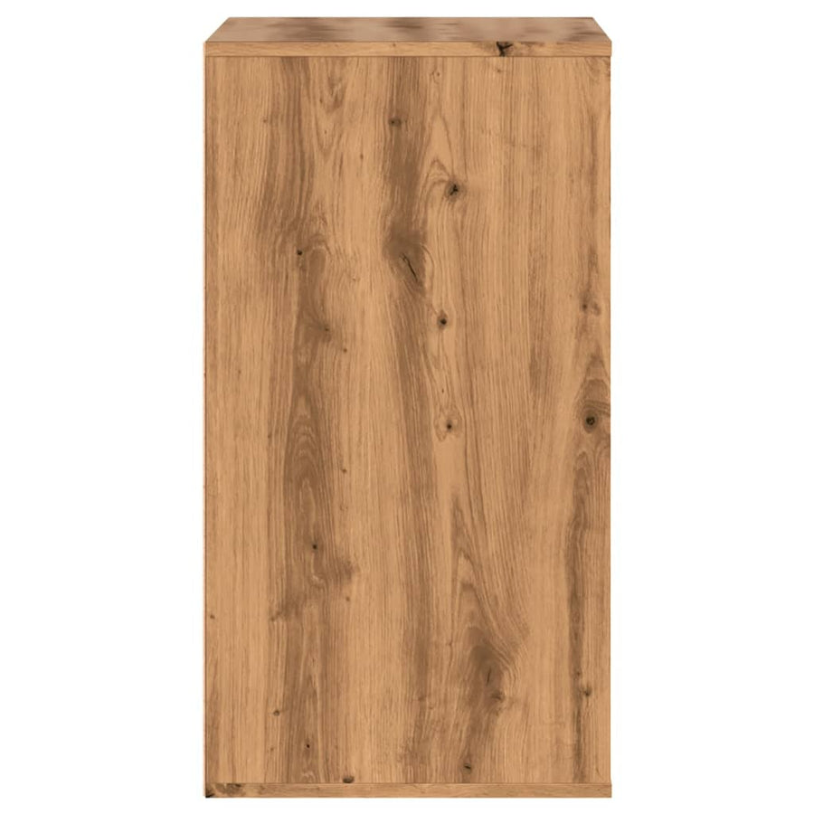 Ladekast 60x41x76 cm bewerkt hout artisanaal eikenkleurig