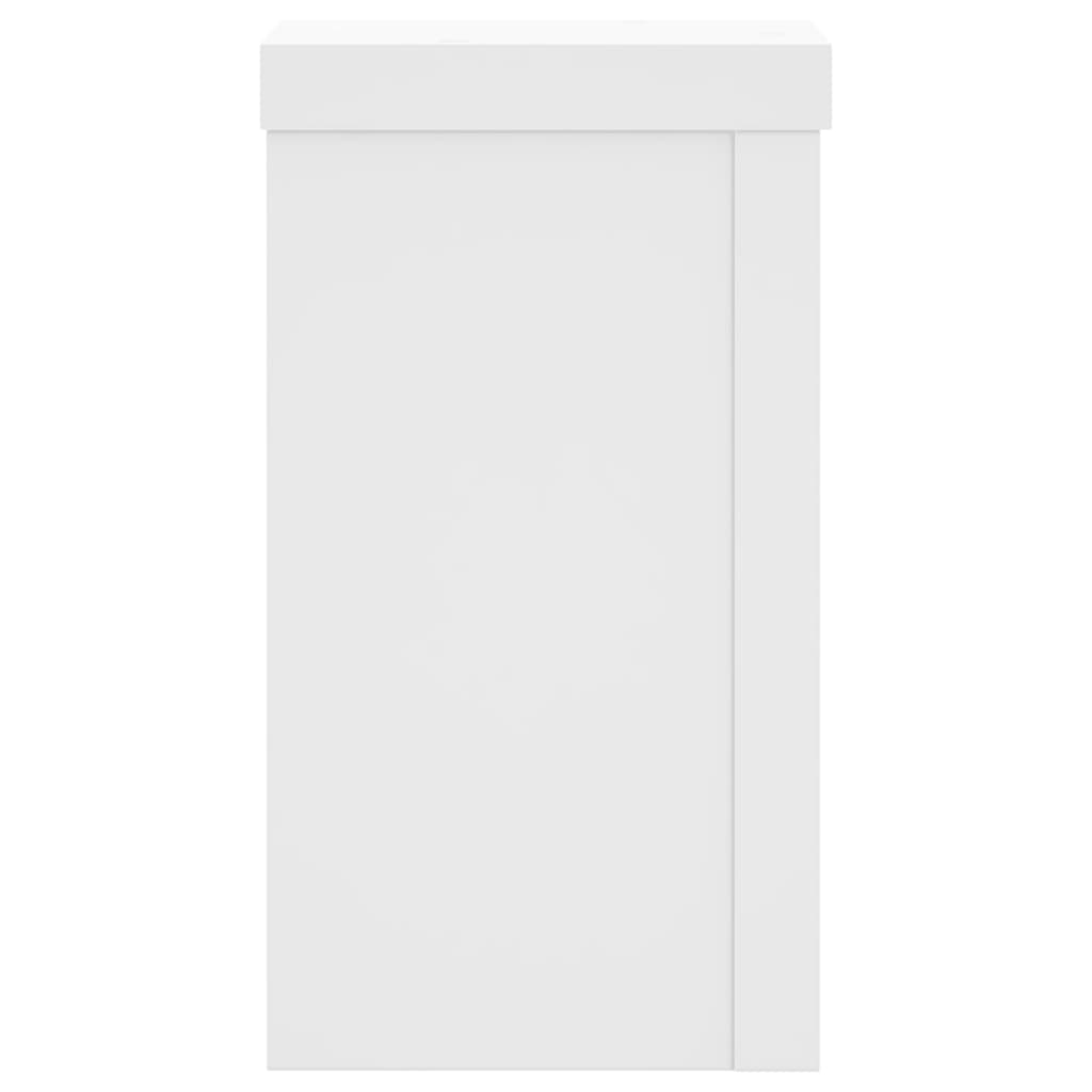 Plantenstandaards 2 st 10x10x18 cm bewerkt hout wit