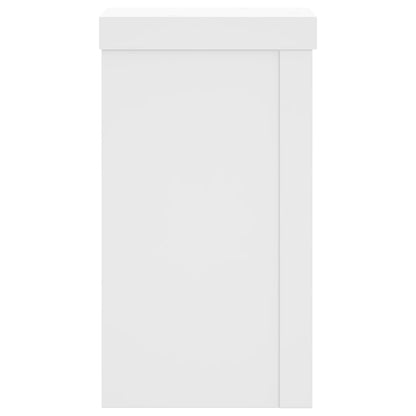 Plantenstandaards 2 st 10x10x18 cm bewerkt hout wit