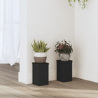 Plant stands 2 pcs 10x10x18 cm treated wood black