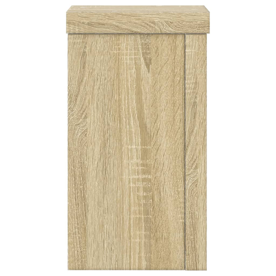 Plantenstandaards 2 st 10x10x18 cm bewerkt hout sonoma eiken
