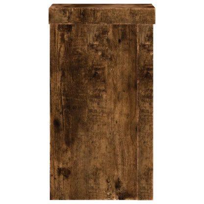 Plantenstandaards Bewerkt Hout 10 x 10 x 18 cm Gerookt eiken