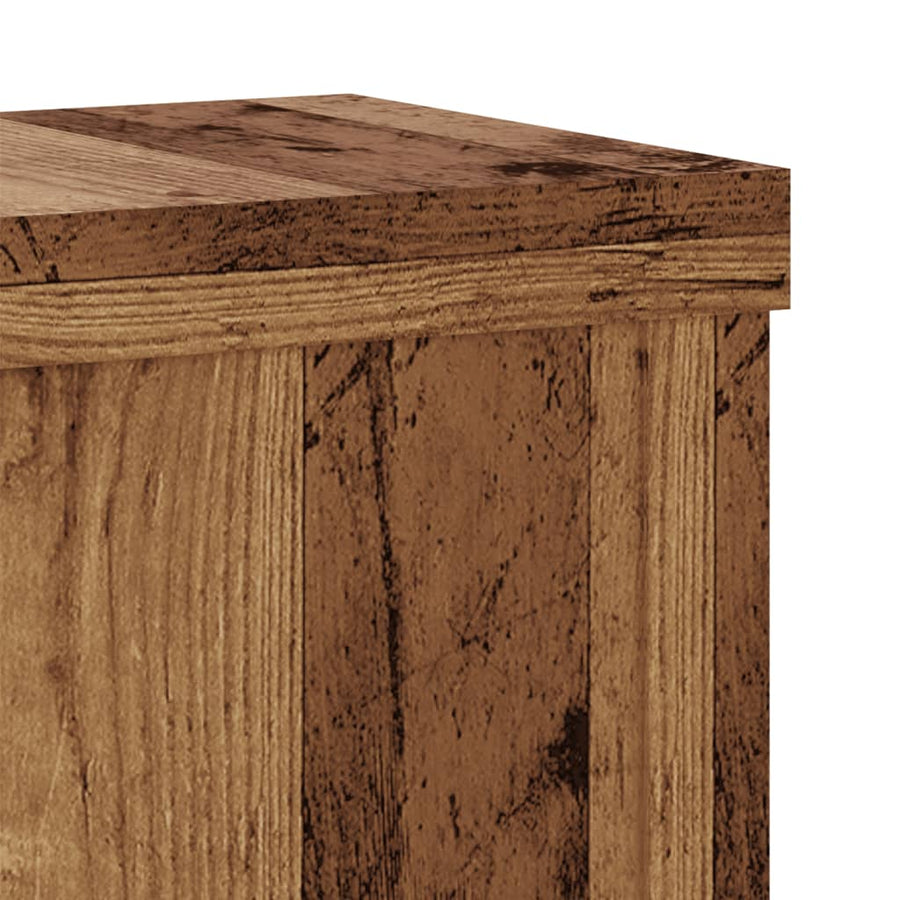 Plantenstandaards Bewerkt Hout Kleurig 10 x 10 x 18 cm Oud hout